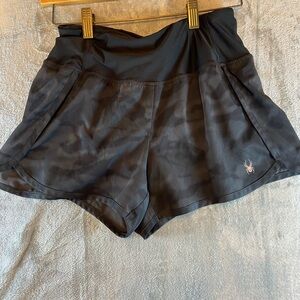 Ladies Spyder Black Athletic Shorts Size Small